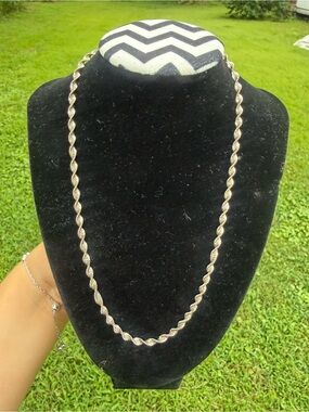 925 Sterling silver Made In Italy  -Silver-Tone Twisted Rope Necklace